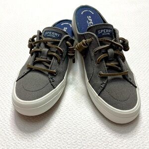 Sperry Crest Vibe Mule Top-Sider Memory Foam Sneaker Slip On Gray Women’s Size 6